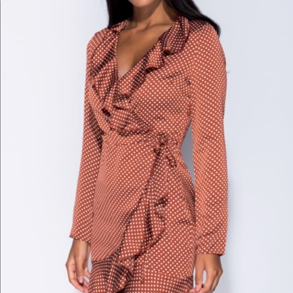 Satin Tie Dress - Picture 4 of 8